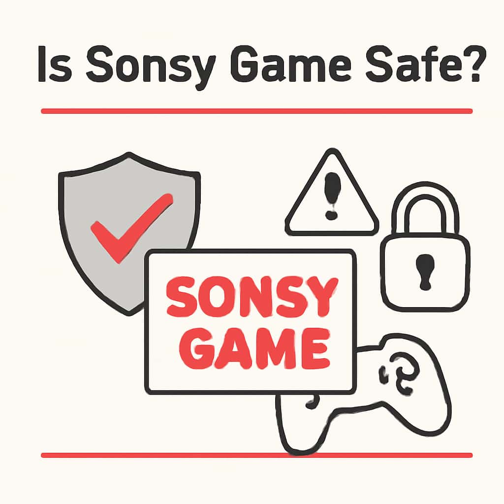 An educational illustration about the safety measures of Sonsy Game.