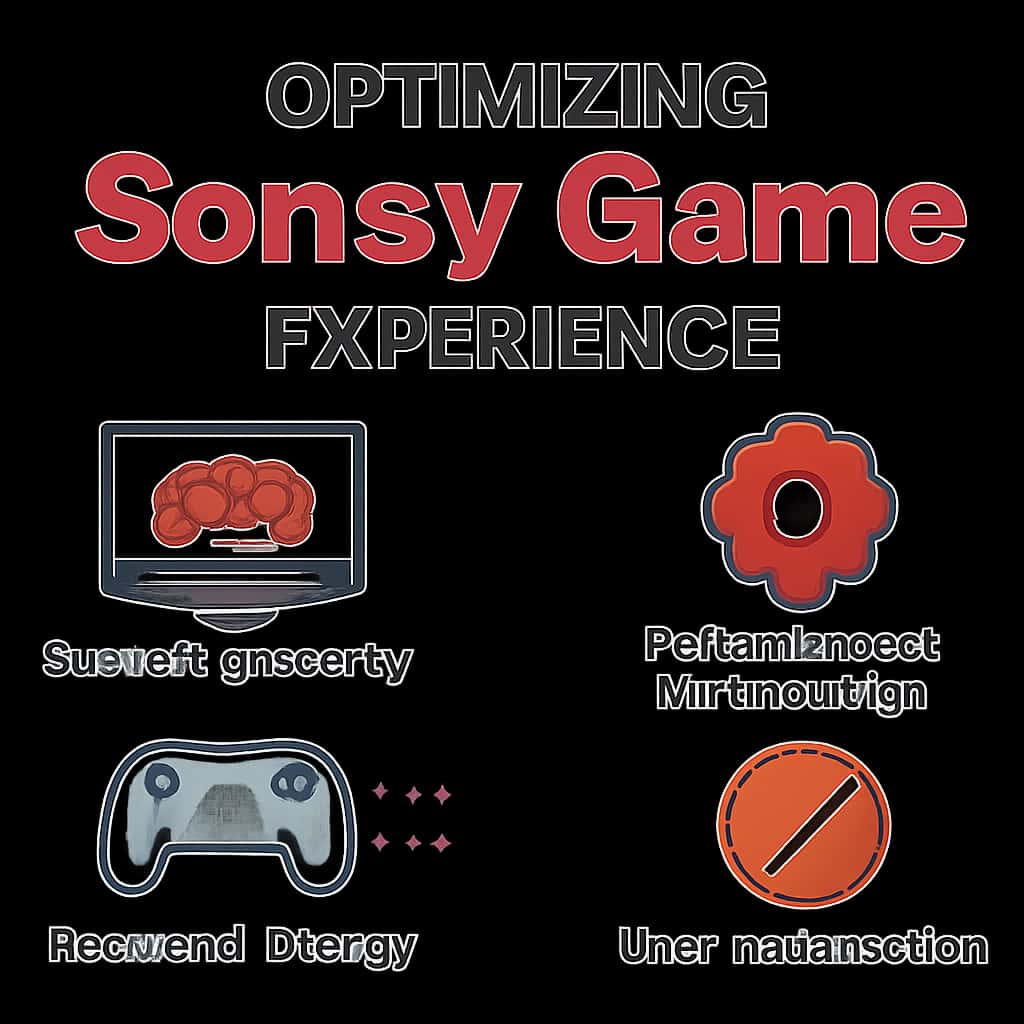 Diagram illustrating various aspects of optimizing the Sonsy Game experience.