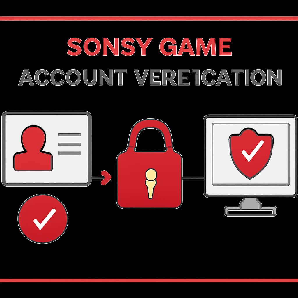 Diagram illustrating the Sonsy Game Account Verification steps.