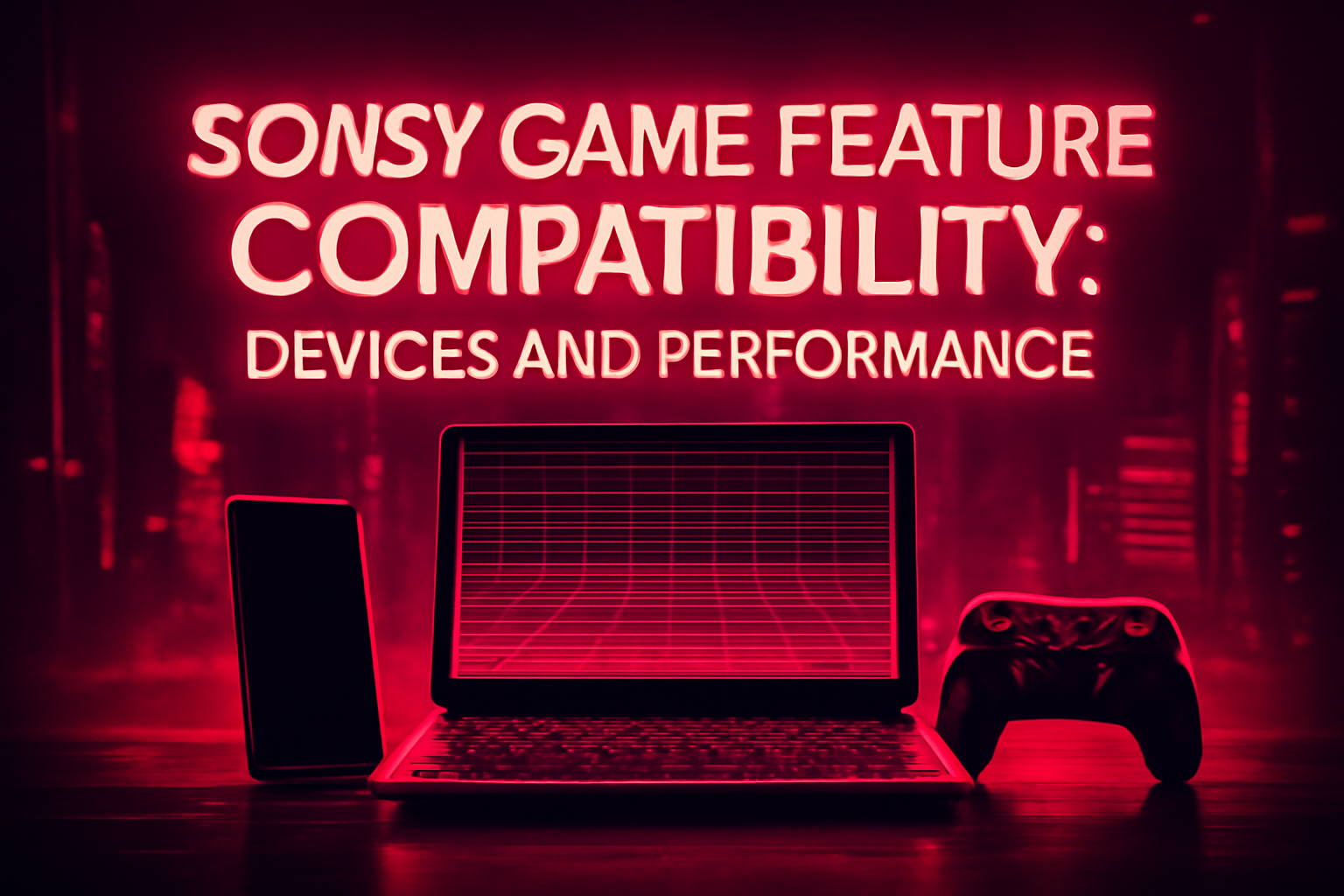 Visual representation of optimizing the Sonsy Game experience with focus on device compatibility.