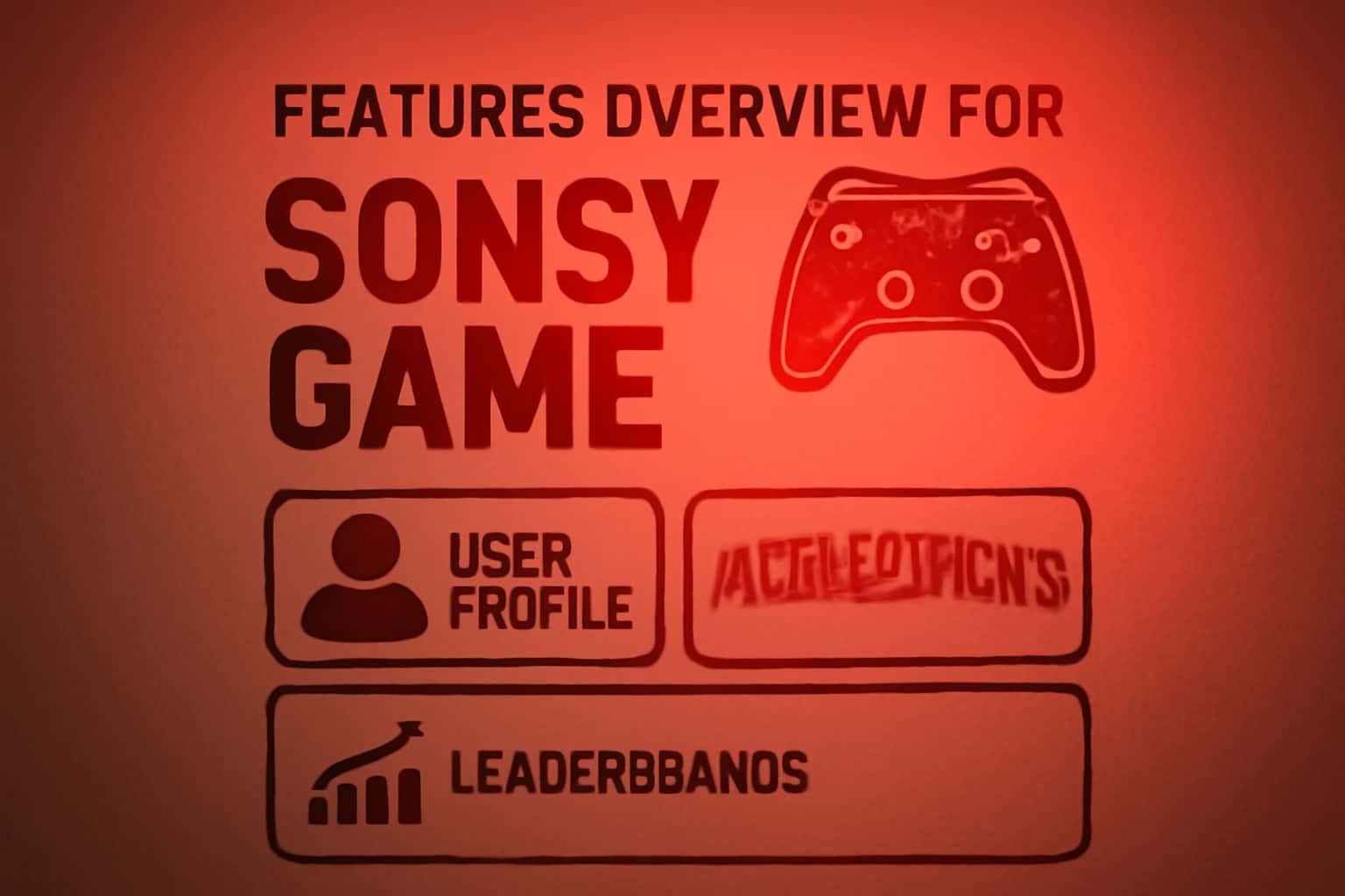 Informational image depicting the features overview for Sonsy Game.