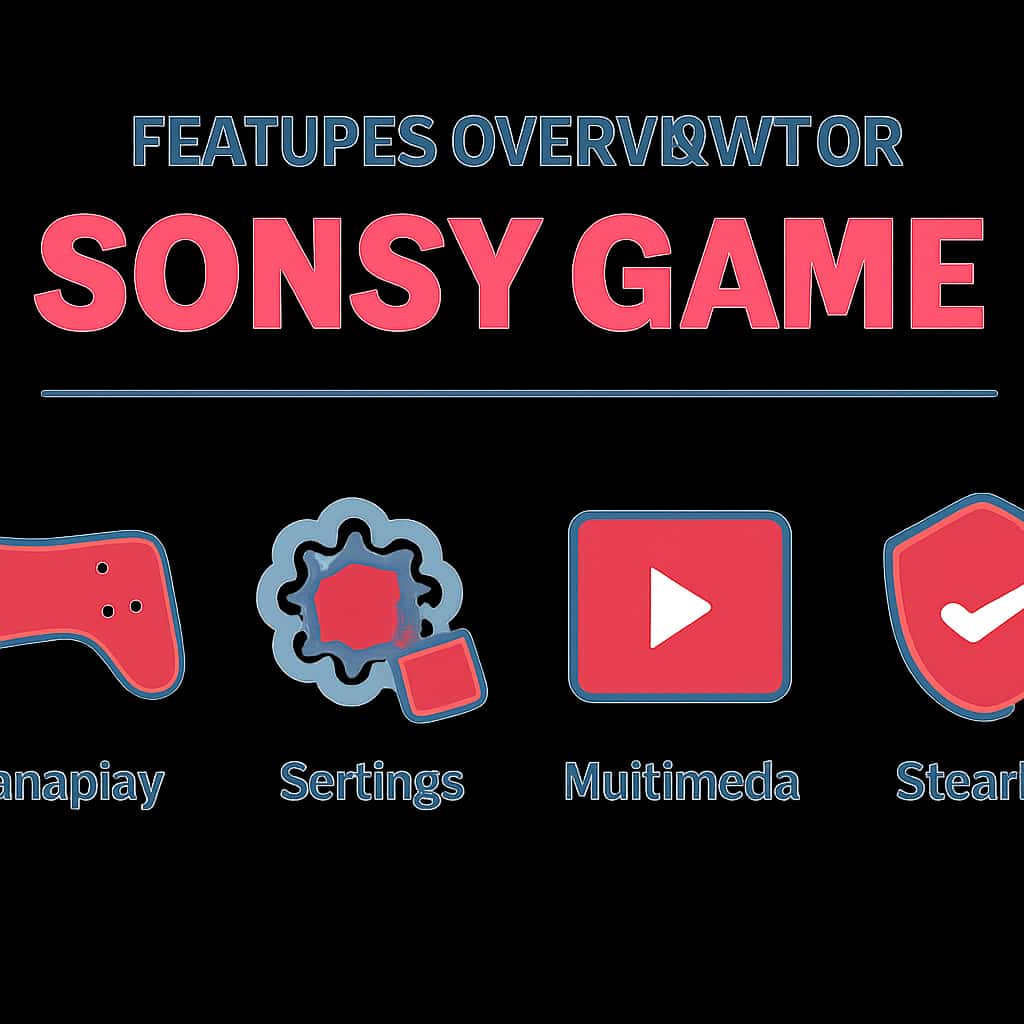Diagram outlining the core features of Sonsy Game.